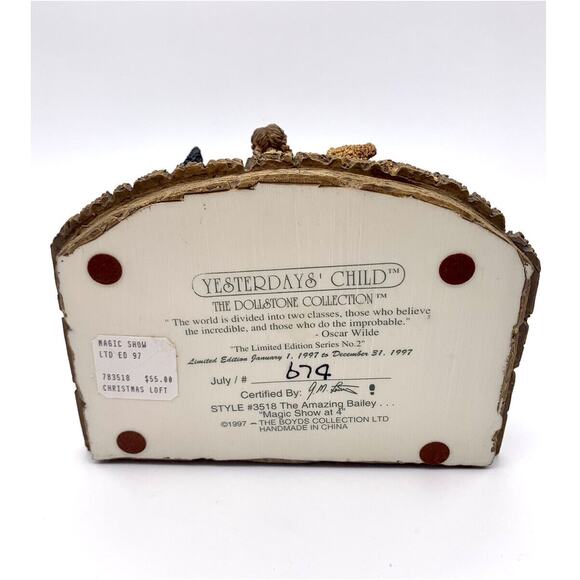 Boyds Bears "The Amazing Bailey Magic Show At 4" Magician Yesterdays Child Ltd - Picture 10 of 10